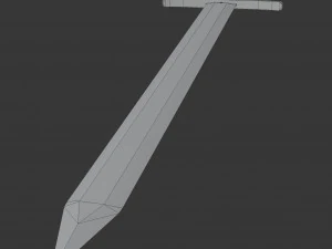 long straight sword 3D Model