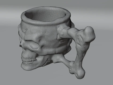 Skull Mug 3D Model