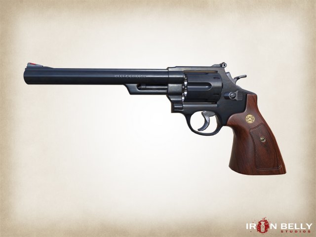 44 magnum revolver game-ready 3D मॉडल .c4d .max .obj .3ds .fbx .stl .blend 