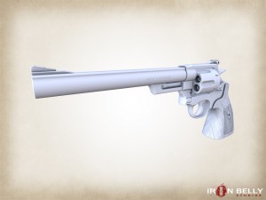 44 magnum revolver game-ready 3D मॉडल