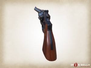 44 magnum revolver game-ready 3D मॉडल