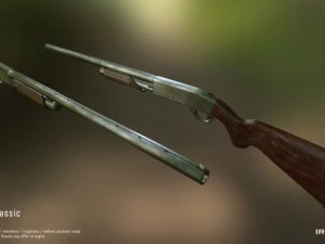 remington 870 ac tiro listo para el juego Modelo 3D