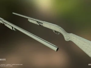 remington 870 ac shot gameready 3D Model