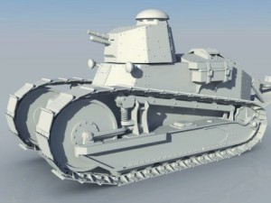 tank renault ft17 Model 3D
