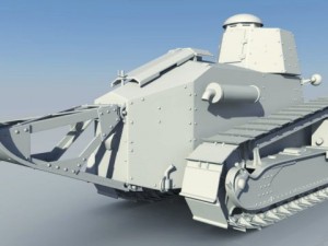 tank renault ft17 Modelo 3D