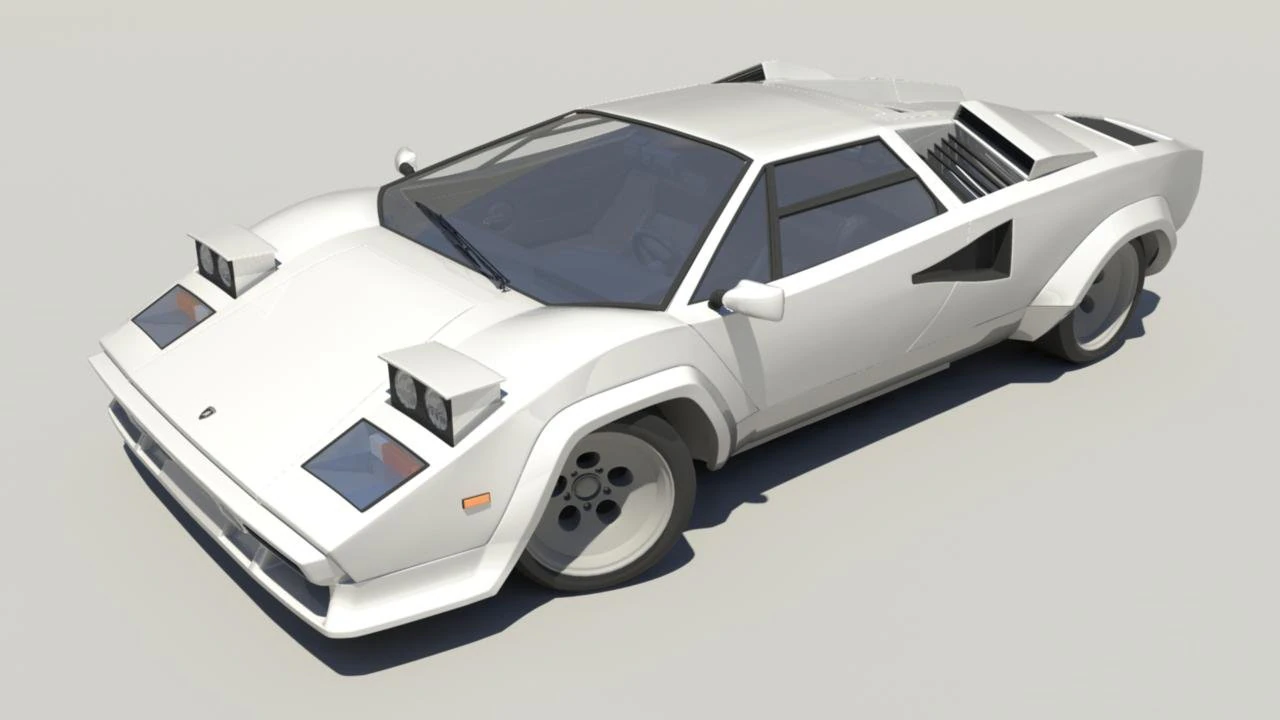 lamborghini countach lp5000 3D Model .c4d .max .obj .3ds .fbx .stl .blend 
