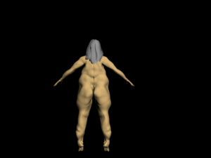 big naked girl 3D Model