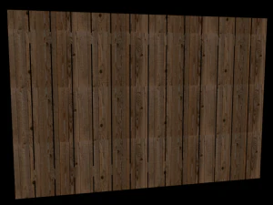 дерев'яні дошки для паркану 3D Модель