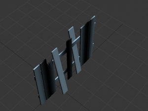 the fence of the broken boards 3D 모델