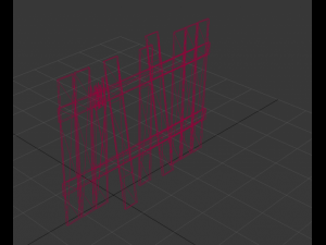 the fence of the broken boards 3D 모델