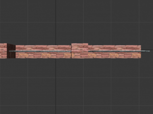 lattice fence with stone columns o2 Modèle 3D
