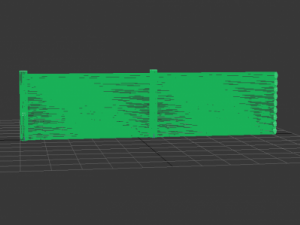 a fence made of logs 3D Model