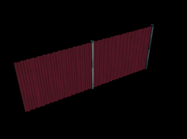 metal fence 3D Model .c4d .max .obj .3ds .fbx .stl .blend 