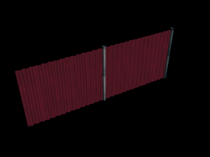 metal fence Modello 3D