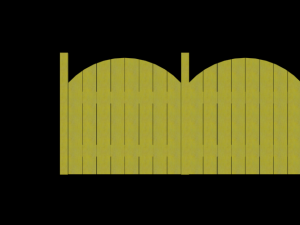 nice smooth wooden fence Modello 3D