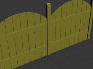 nice smooth wooden fence 3D Model