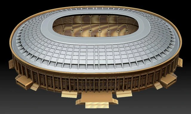 Loezjniki-sportstadion in Moskou 3D printmodel .c4d .max .obj .3ds .fbx .stl .blend