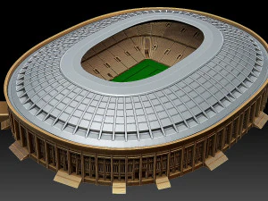 Loezjniki-sportstadion in Moskou 3D printmodel