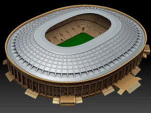 Loezjniki-sportstadion in Moskou 3D printmodel