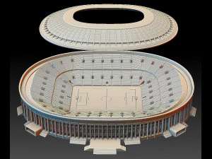 Loezjniki-sportstadion in Moskou 3D printmodel