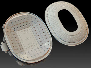 Loezjniki-sportstadion in Moskou 3D printmodel