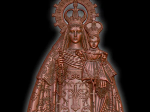 Rilievo Rosario per la produzione su stampanti 3D o macchine CNC Modello di stampa 3D