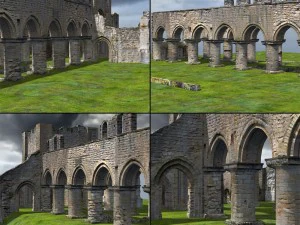 abbey in ruins monastery 3D Model