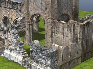 abbey in ruins monastery 3D मॉडल