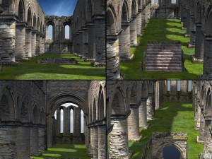 abbey in ruins monastery 3D मॉडल