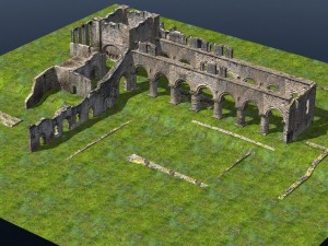 abbey in ruins monastery 3D मॉडल