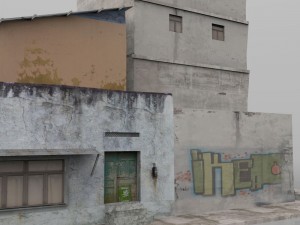 shanty town buildings city blocks 3D 모델