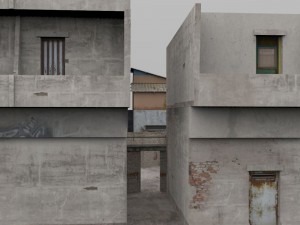 shanty town buildings city blocks 3D 모델