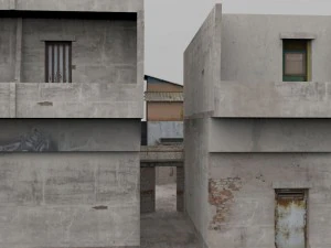 shanty town buildings city blocks 3D Model