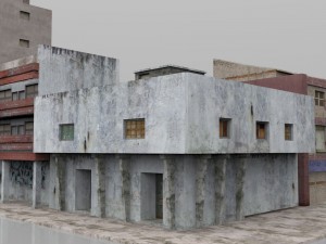shanty town buildings city blocks 3D 모델