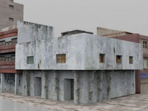 shanty town buildings city blocks 3D Model