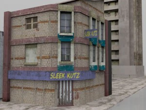 shanty town buildings city blocks 3D Model