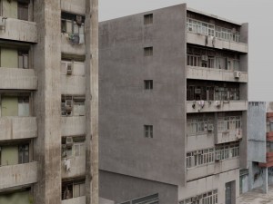 shanty town buildings city blocks 3D 모델