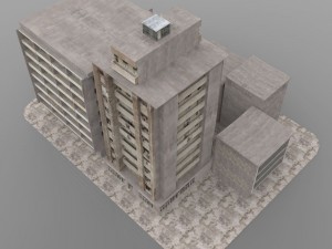 shanty town buildings city blocks 3D 모델