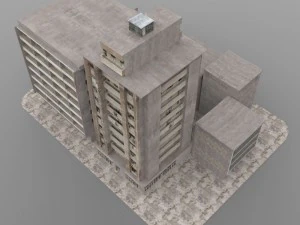 shanty town buildings city blocks 3D Model