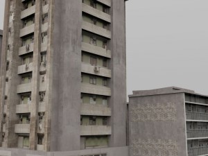 shanty town buildings city blocks 3D 모델
