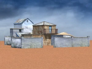 shanty town 2 large compound 3D Model