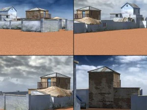 shanty town 2 large compound 3D Model