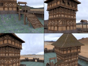 castle keep and tower 3D Model