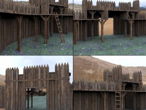 castle keep and tower 3D Model