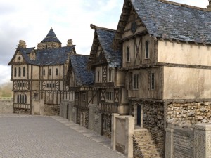 medieval street Model 3D