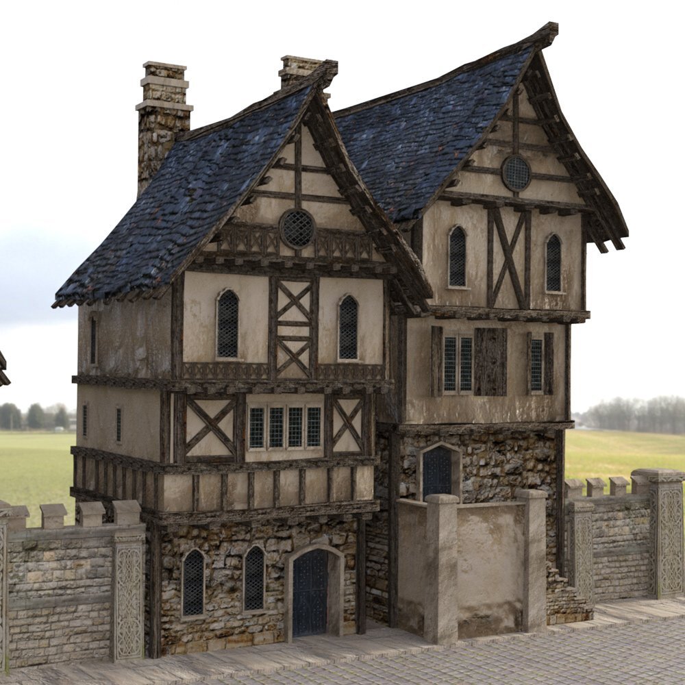 Входим в стари 1 ый дом. Медивал поместья. Фахверк Франция 15 век. Средневековый дом. Домики средневековья.