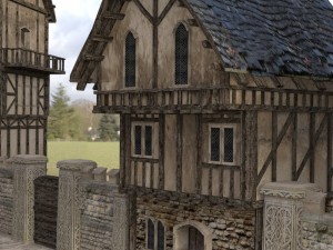 medieval street Modello 3D