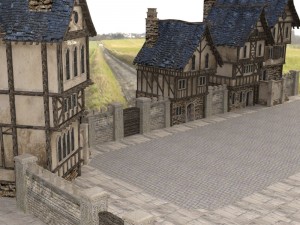 medieval street Modello 3D