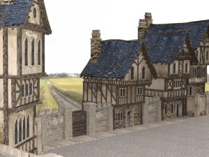 medieval street Modello 3D