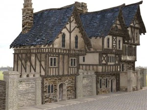 calle medieval Modelo 3D